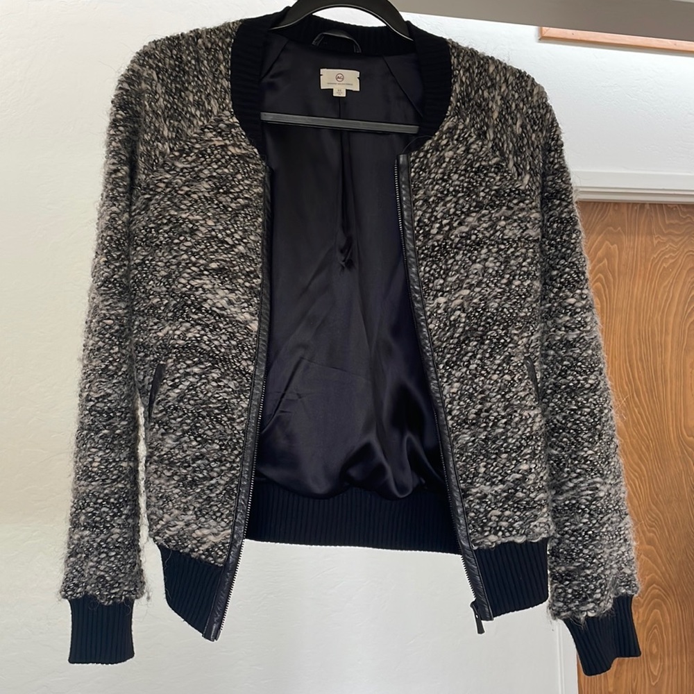 AG Jeans boucle bomber jacket